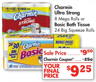 charmin dollar today coupon basic toilet paper tissue