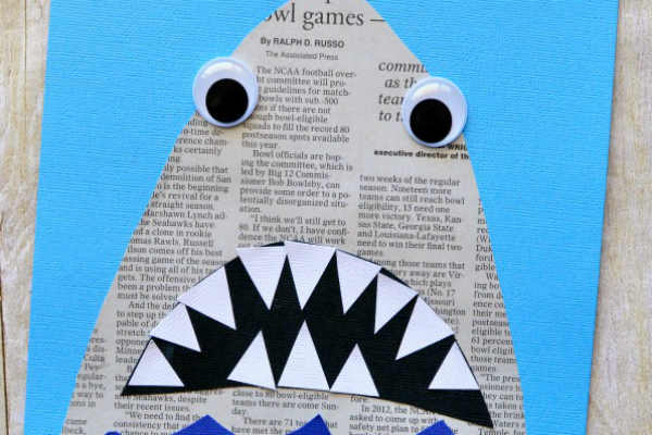 Newspaper Shark Craft Project! | Thrifty Momma Ramblings