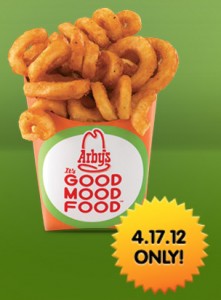 Arby's Free Fries for Tax Day
