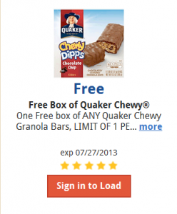 FREE Box of Quaker Chewy Granola Bars at Kroger after Coupon! | Thrifty ...