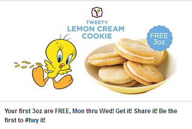 yogurtland-tweety-lemon-cookie-offer
