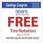 FREE Tire Rotation Coupon at Sears Auto Center ($15 Value) | Thrifty Momma Ramblings