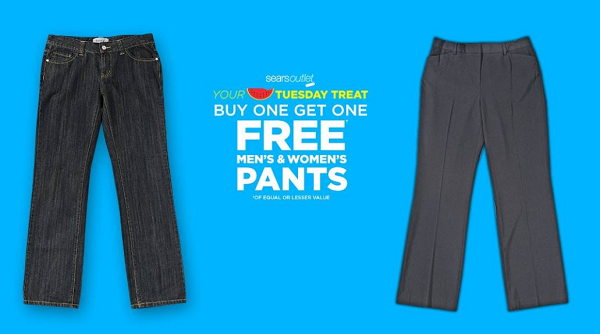 BOGO FREE Men's & Women's Pants at Sears Outlet | Thrifty Momma Ramblings