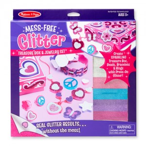 LJ9514 Mess-Free Glitter Treasure Box and Jewelry Set
