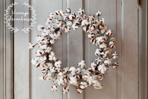 Cotton wreath