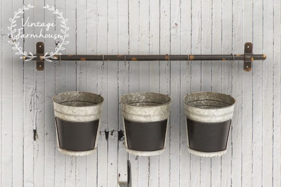 Hanging Planters with Chalkboard
