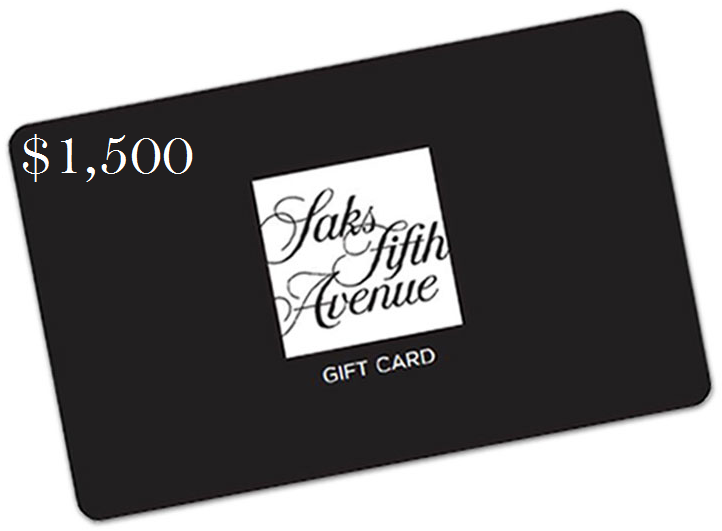 Enter to Win a $1,500 Saks Fifth Avenue Gift Card | Thrifty Momma Ramblings