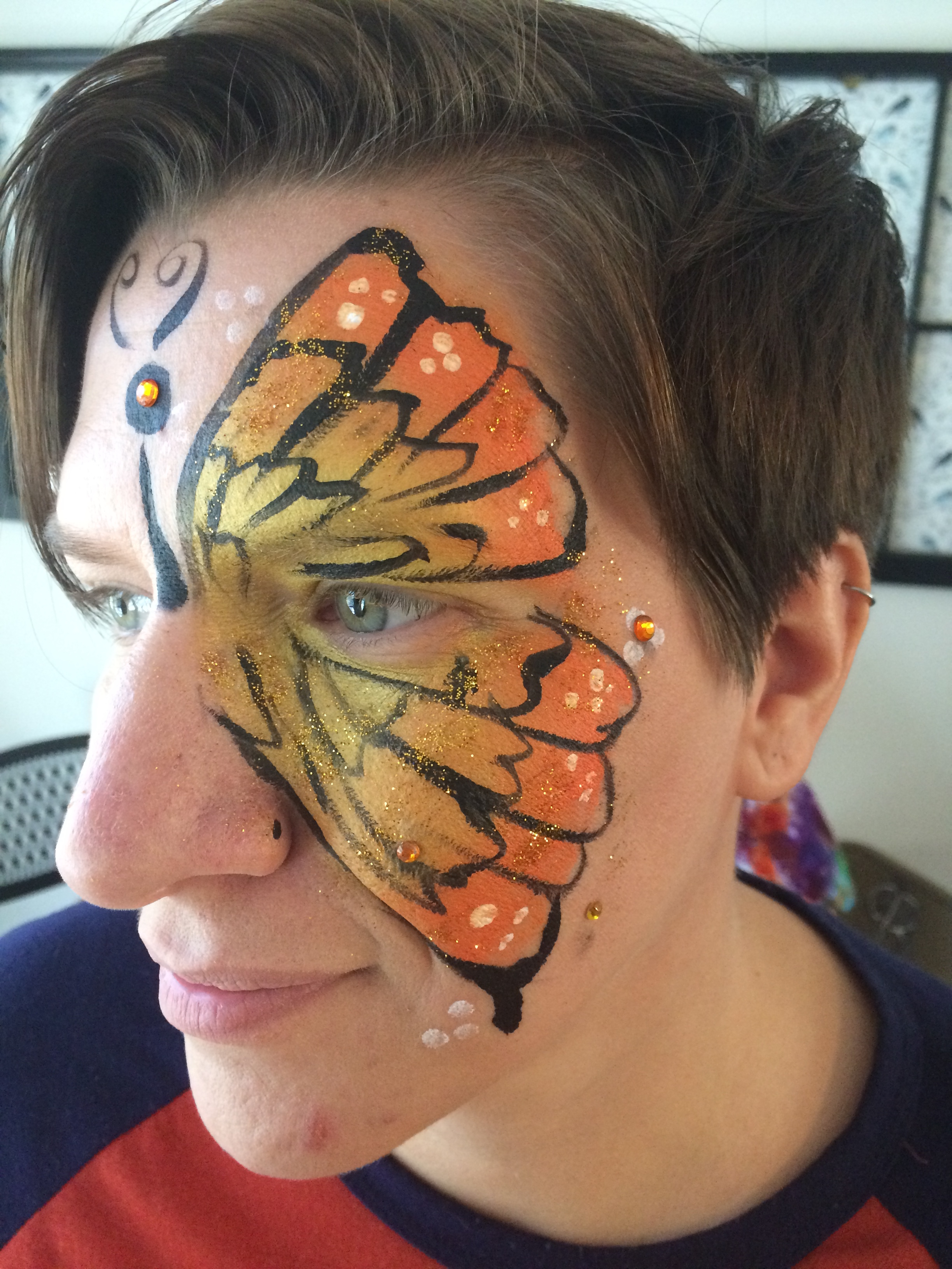 easy face painting for kids butterflies