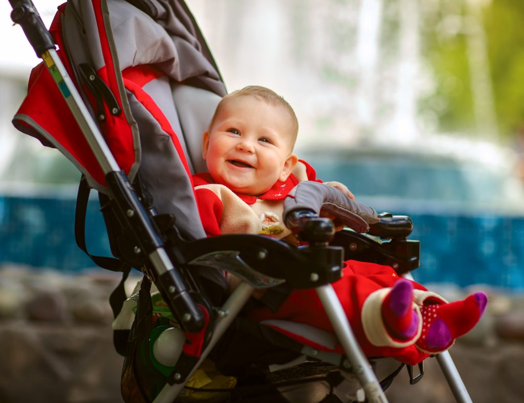 when to put a baby in a stroller