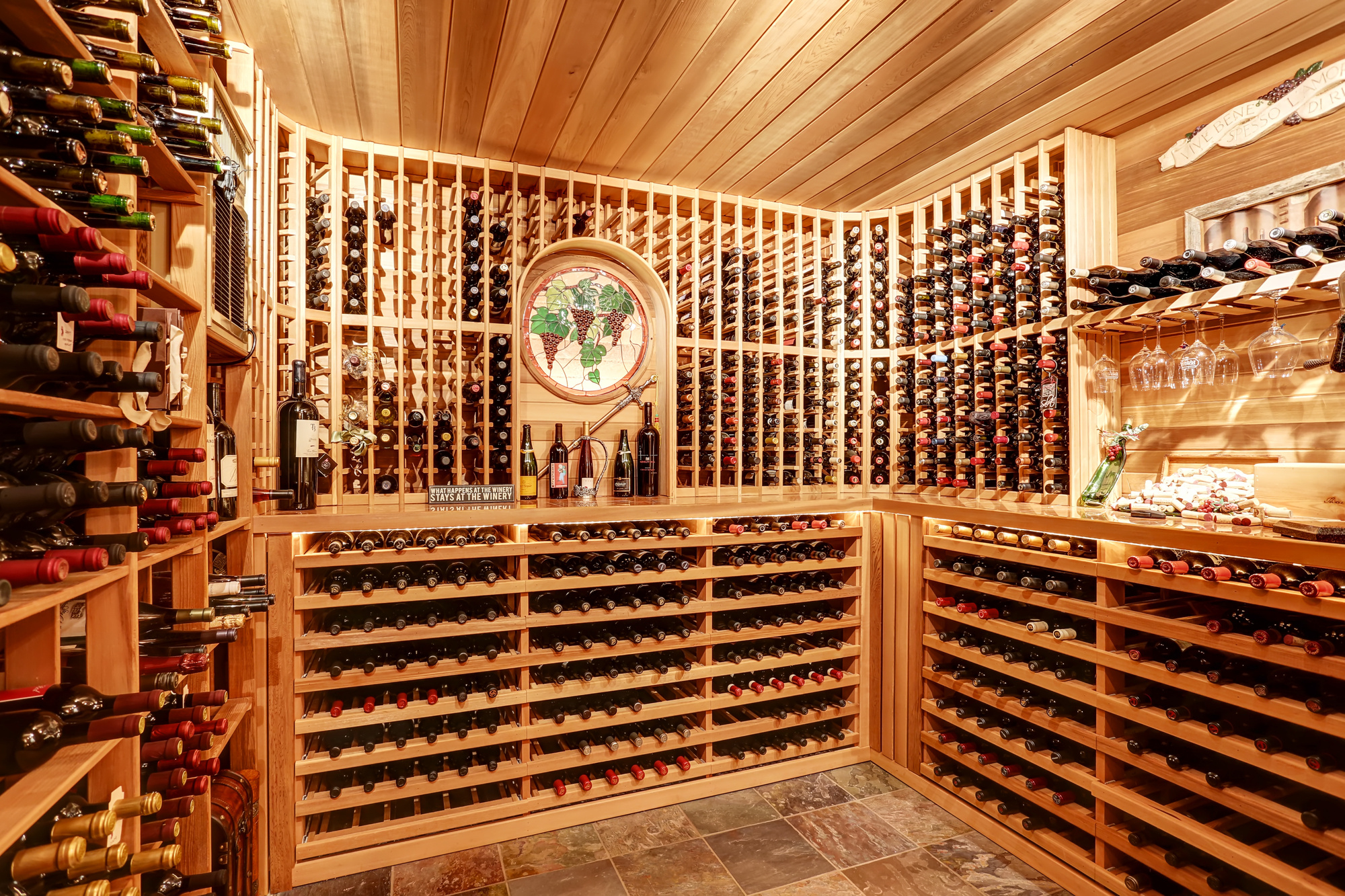 basement wine cellar