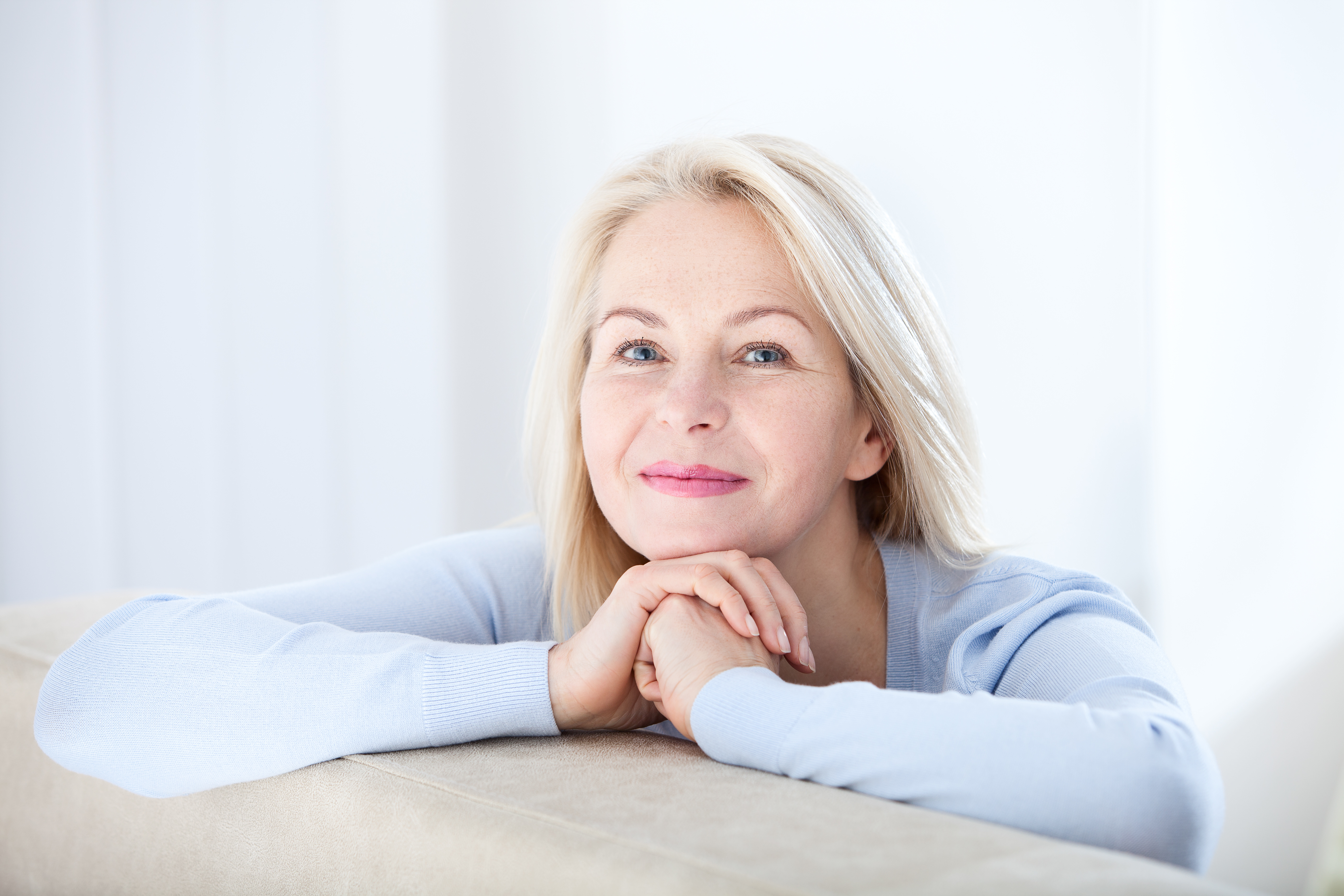 older woman smiling