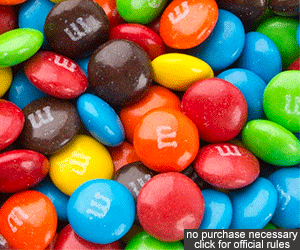 Enter For A Chance To Win a 5lbs Bag of M&M's