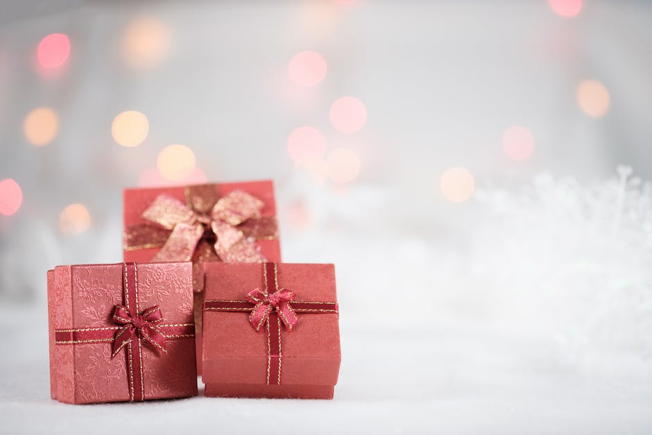 christmas gifts with holiday background