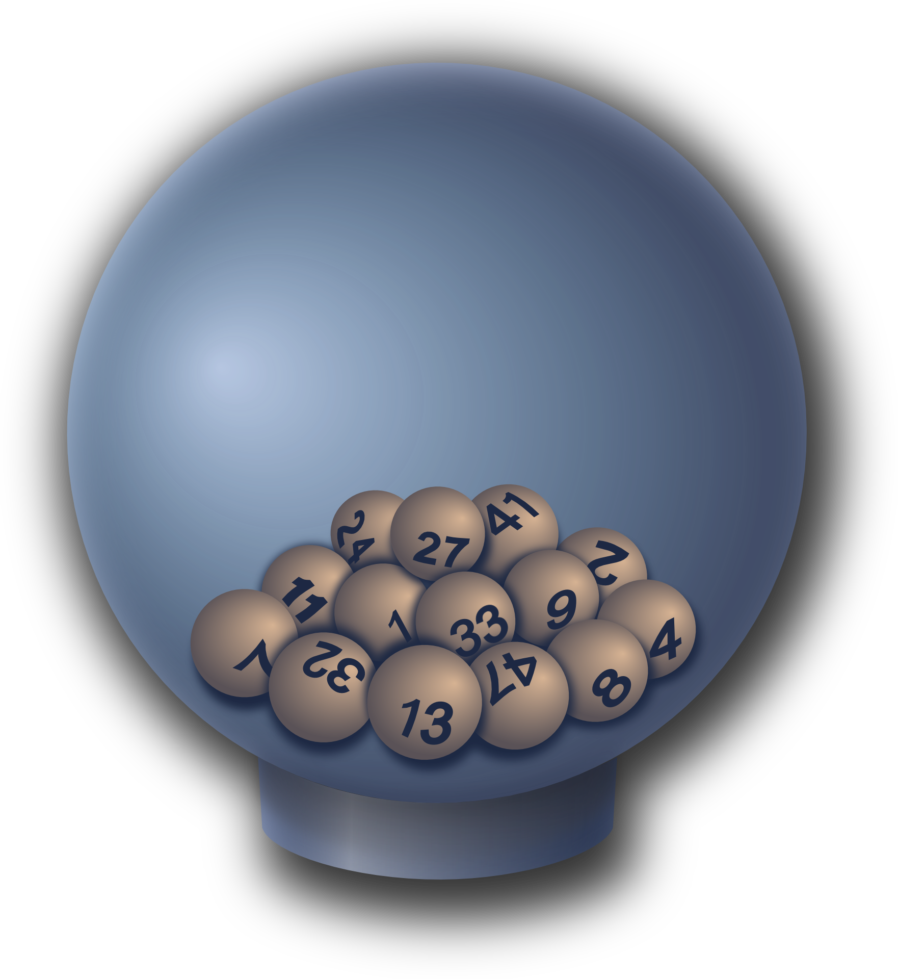 lottery balls on transparent background