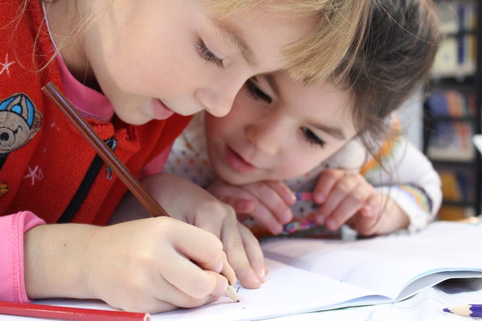 Children Studying on a Private School