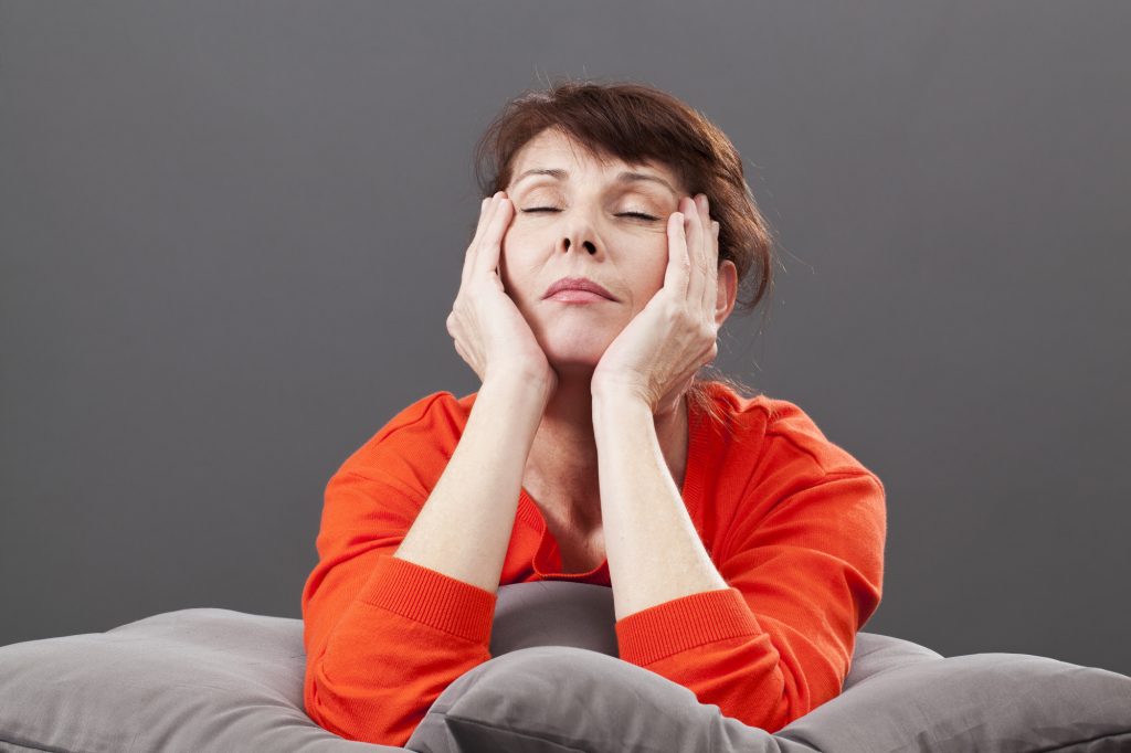 Woman Suffering from Night Sweats